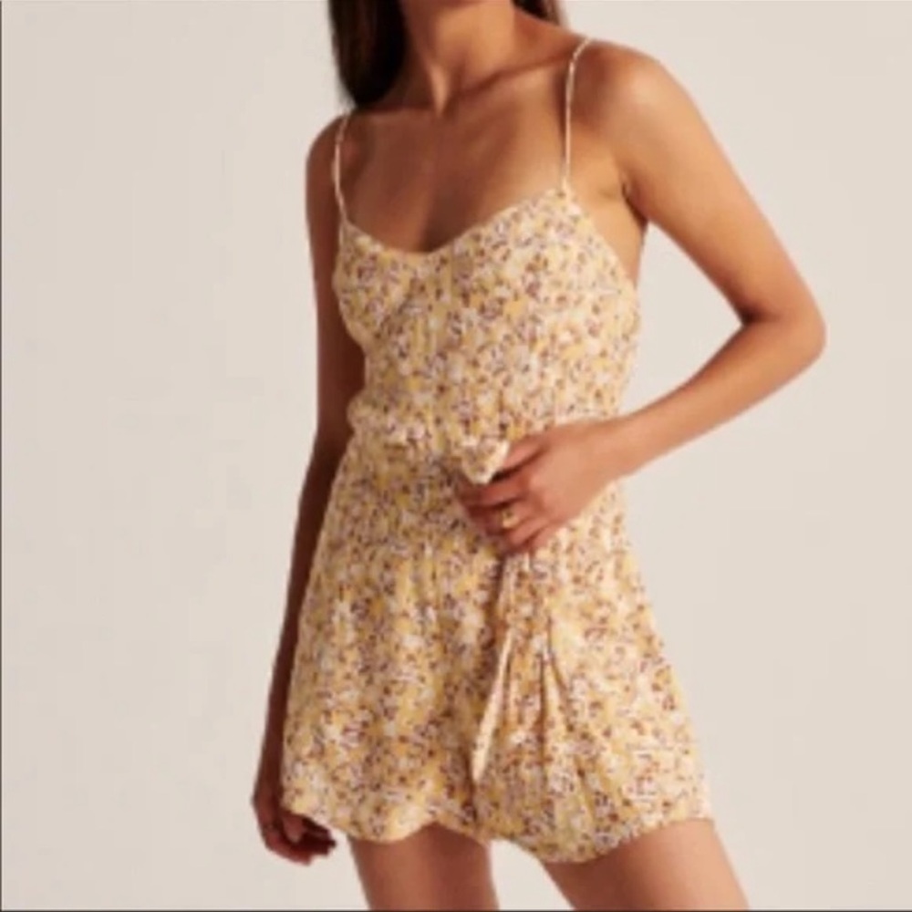 AF Yellow Ditsy Floral Romper